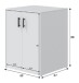 Waschmaschinenumbauschrank >LAUNDRY< (2-teilig) in weiss - 69x175x67 (BxHxT)