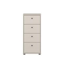 Hochkommode >TEMPRA2< in Sand - 38,6x85,5x34,8cm (BxHxT)