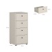 Hochkommode >TEMPRA2< in Sand - 38,6x85,5x34,8cm (BxHxT)