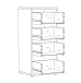Hochkommode >TEMPRA2< in Sand - 38,6x85,5x34,8cm (BxHxT)