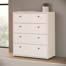 Schubkastenkommode >TEMPRA2< in Sand - 73,7x85,5x34,8cm (BxHxT)