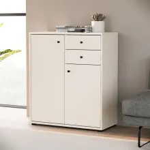 Kommode >TEMPRA2< in Sand - 73,7x85,5x34,8cm (BxHxT)