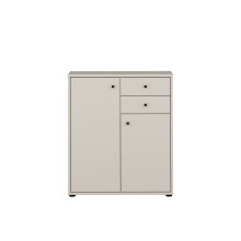 Kommode >TEMPRA2< in Sand - 73,7x85,5x34,8cm (BxHxT)