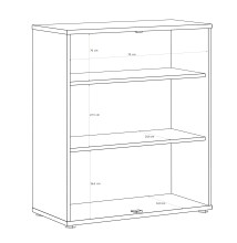 Kommode >TEMPRA2< in Sand - 73,7x85,5x34,8cm (BxHxT)