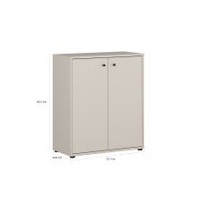Kommode >TEMPRA2< in Sand - 73,7x85,5x34,8cm (BxHxT)