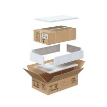 Waschtisch-Set >LEA< (2-tlg.) inkl. Waschbecken, Weiß / Eiche Dekor - 80x86x45 (BxHxT)