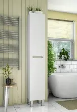 Hochschrank >LEA< in Weiß glänzend /...