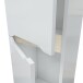 Hochschrank >LEA< in Weiß glänzend / Eiche Dekor - 30x182x25 (BxHxT)