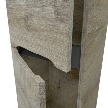 Hochschrank >LEA< in Alaska Eiche Dekor / Anthrazitgrau - 30x182x25 (BxHxT)