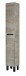 Hochschrank >LEA< in Alaska Eiche Dekor / Anthrazitgrau - 30x182x25 (BxHxT)