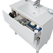 Badezimmer-Set >LEA< (3-tlg.) in Weiß...