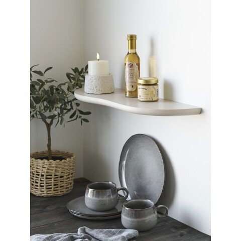 Wandboard >Botta< in Beige, MDF - 57x2,5x19cm (BxHxT)