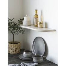 Wandboard >Botta< in Beige, MDF - 57x2,5x19cm (BxHxT)