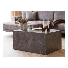 Couchtisch >Prague< in Braun, MDF, Marmodekor -...