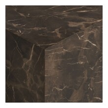 Couchtisch >Prague< in Braun, MDF, Marmodekor - 60x40x80cm (BxHxT)