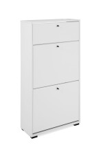 Schuhkipper >Lüneburg< in weiß, Holzwerkstoff - 58x111x25cm (BxHxT)