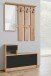 Kompaktgarderobe >Rudolf< in Artisan Eiche Dekor / Schwarz - 100x180x25 (BxHxT)