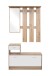 Kompaktgarderobe >Rudolf< in Artisan Eiche Dekor / Weiß - 100x180x25 (BxHxT)