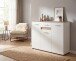 Sideboard >Volos< in weiß / Artisan Eiche Dekor - 118x91x35 (BxHxT)