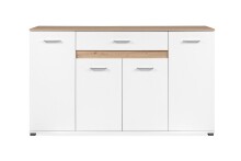 Sideboard >Volos< in weiß / Artisan Eiche...