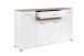 Sideboard >Volos< in weiß / Artisan Eiche Dekor - 157x91x38 (BxHxT)