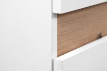 Anrichte >Volos< in weiß / Artisan Eiche Dekor - 196,5x91x38 (BxHxT)