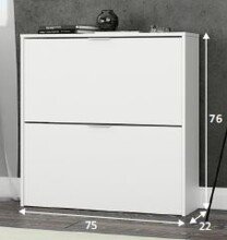 Schuhkipper >ZAPATERO< in Weiß - 75x76x22 (BxHxT)