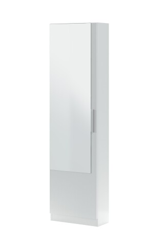 Schuhschrank >KRISTAL< in Artik Weiß - 50x180x22 (BxHxT)