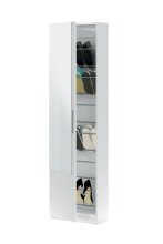 Schuhschrank >KRISTAL< in Artik Weiß - 50x180x22 (BxHxT)