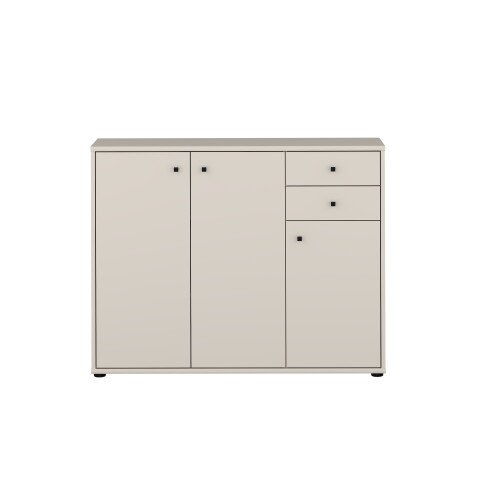 Sideboard >TEMPRA2< in Sand - 108,8x85,5x34,8cm (BxHxT)