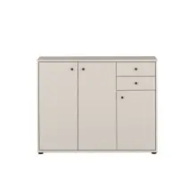 Sideboard >TEMPRA2< in Sand - 108,8x85,5x34,8cm...