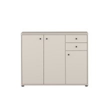 Sideboard >TEMPRA2< in Sand - 108,8x85,5x34,8cm...