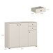 Sideboard >TEMPRA2< in Sand - 108,8x85,5x34,8cm (BxHxT)