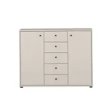 Sideboard >TEMPRA2< in Sand - 108,8x85,5x34,8cm...