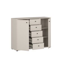Sideboard >TEMPRA2< in Sand - 108,8x85,5x34,8cm (BxHxT)