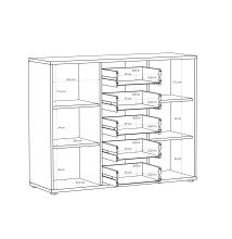 Sideboard >TEMPRA2< in Sand - 108,8x85,5x34,8cm (BxHxT)