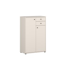 Hochkommode >TEMPRA2< in Sand - 73,7x111,1x34,8cm (BxHxT)