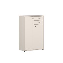 Hochkommode >TEMPRA2< in Sand - 73,7x111,1x34,8cm (BxHxT)