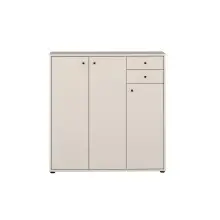 Sideboard >TEMPRA2< in Sand - 108,8x111,1x34,8cm...