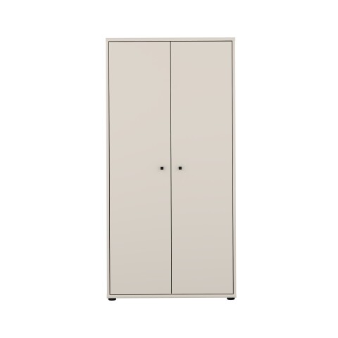 Stauraumschrank >TEMPRA2< in Sand - 73,7x149,5x34,8cm (BxHxT)