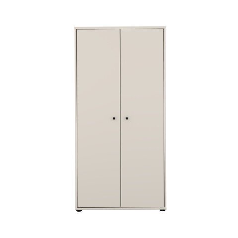 Stauraumschrank >TEMPRA2< in Sand - 73,7x149,5x34,8cm (BxHxT)