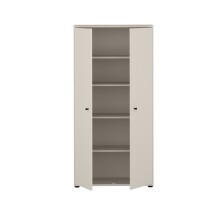 Stauraumschrank >TEMPRA2< in Sand - 73,7x149,5x34,8cm (BxHxT)