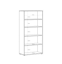 Stauraumschrank >TEMPRA2< in Sand - 73,7x149,5x34,8cm (BxHxT)