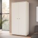 Stauraumschrank >TEMPRA2< in Sand - 73,7x149,5x34,8cm (BxHxT)