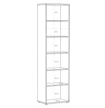 Regal >TEMPRA2< in Sand - 54x197,5x34,8cm (BxHxT)