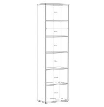 Regal >TEMPRA2< in Sand - 54x197,5x34,8cm (BxHxT)