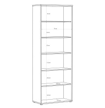 Regal >TEMPRA2< in Sand - 73,7x197,5x34,8cm (BxHxT)