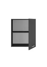 Aufsatzschrank >Laundreezy< in Anthrazit, Holzwerkstoff - 68x76x68cm (BxHxT)