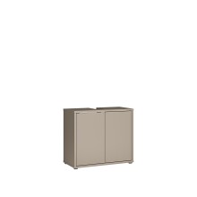 Waschbeckenunterschrank >ALICE SPRINGS< in Taupe - 74,5x63,9x34,9cm (BxHxT)