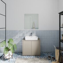 Waschbeckenunterschrank >ALICE SPRINGS< in Taupe -...